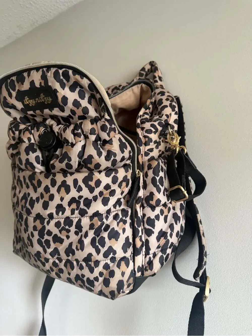 Itzy Ritzy Leopard Print Convertible Diaper Bag Backpack / Tote